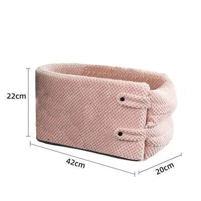 POOCH-LABS Pink Pet Safety Seat (42x20x22cm / 15.7x7.9x8.7inch)
