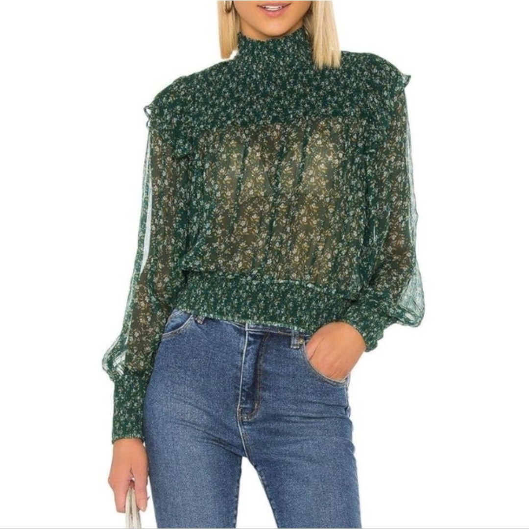 Free People Green Roma Top Small NWT