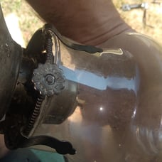 antique home decor hurricane lamp.