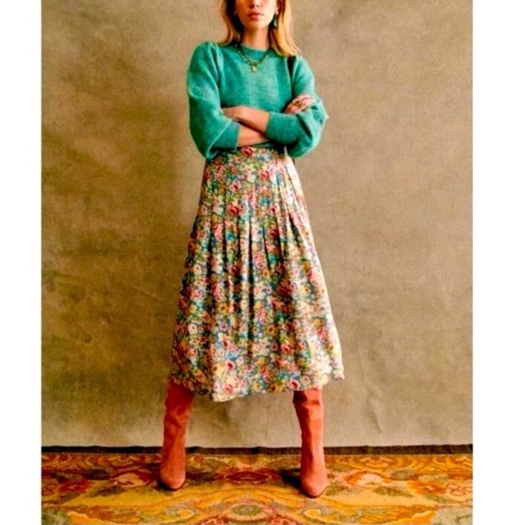 Sézane | Floral Midi Skirt