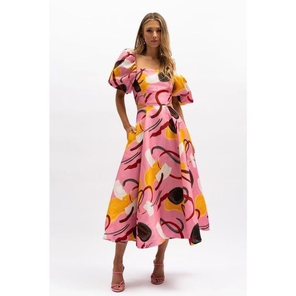 AURETA STUDIO Ada Midi Dress Size S
