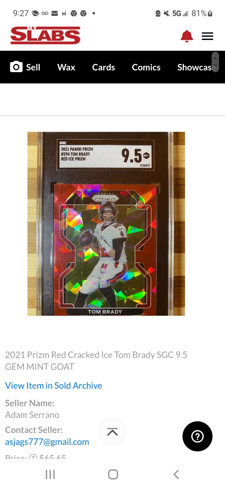 Tom Brady the Goat, beautiful 2021 Prizm pair