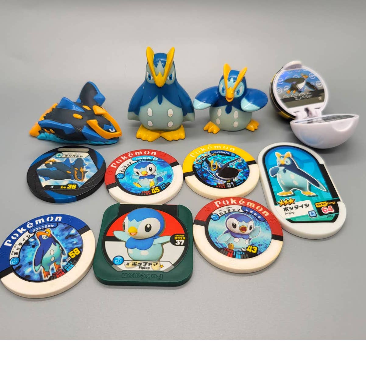Piplup Prinplup Empoleon lot figures toy ﻿Pokemon Center Bandai TOMY Battrio #3