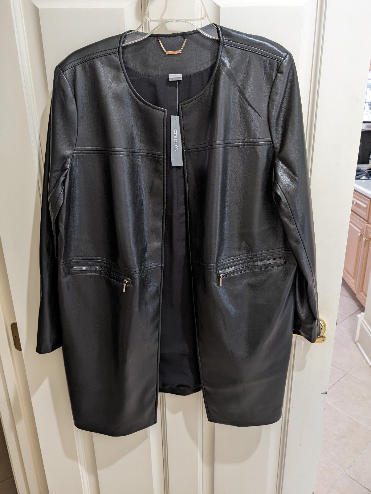 Chico's Leather Jacket NWT