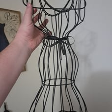 Black Metal Standing Table Decor Dressform Fashion Bow Paris Parisan Fashionista