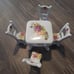 2 sets of porcelain mini tables and chairs