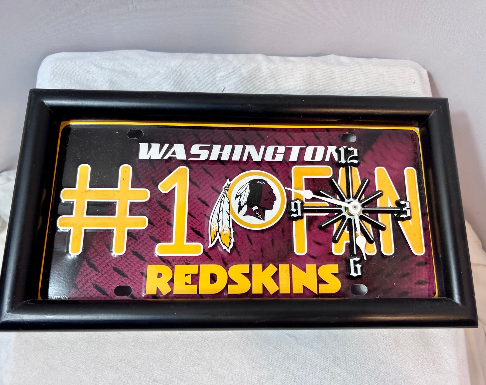 Washington Redskins License Plate #1 Fan Novelty NFL Custom Clock Vintage C2