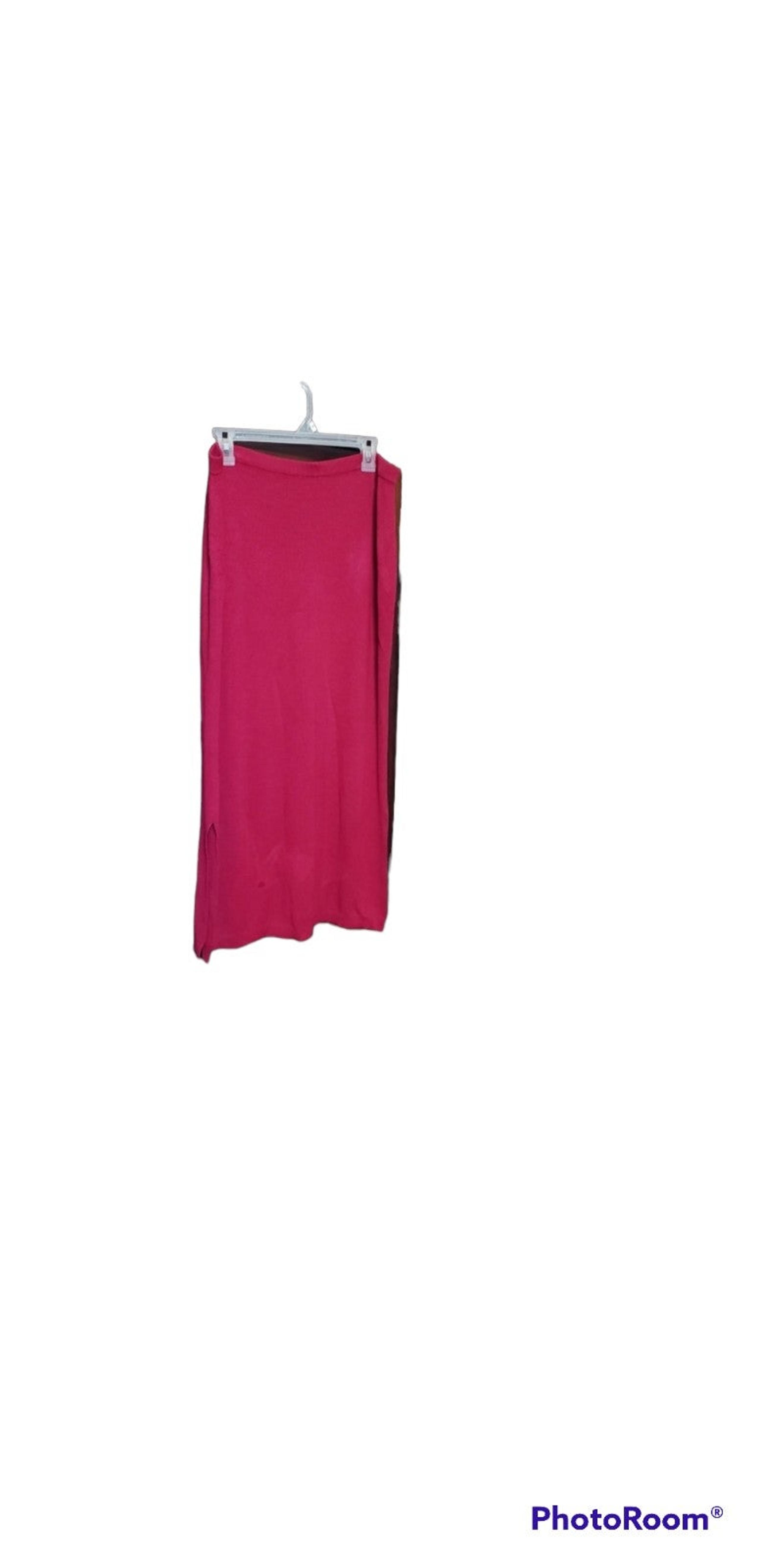 DVF essentials silk maxi skirt side slits