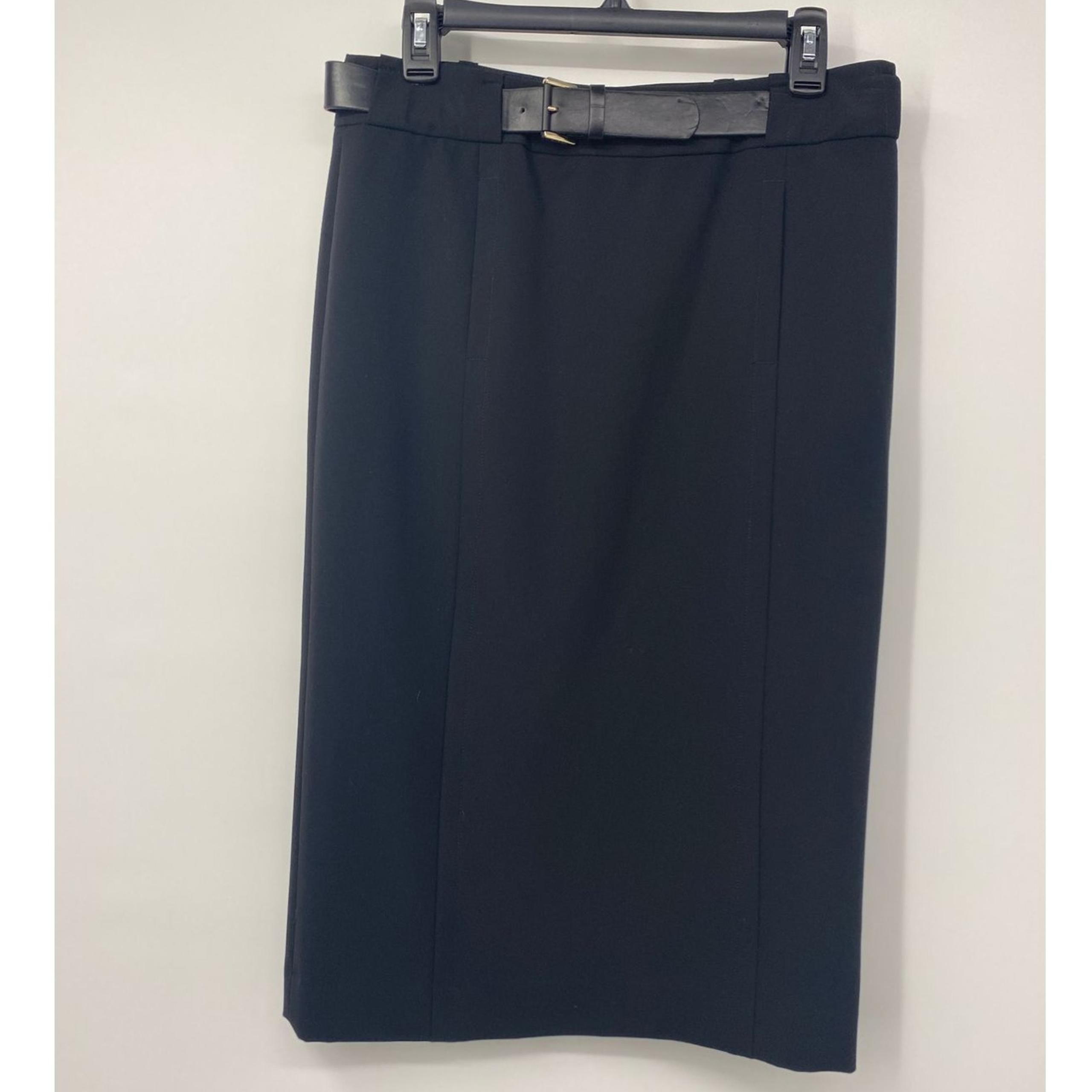 Tommy Hilfiger Black Belted Lined Pencil Skirt NEW Size 8