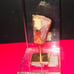 American Atelier's Natural Lapidary Rose Quartz Bookend Gold Glass 3 x 5.5