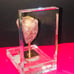 American Atelier's Natural Lapidary Rose Quartz Bookend Gold Glass 3 x 5.5