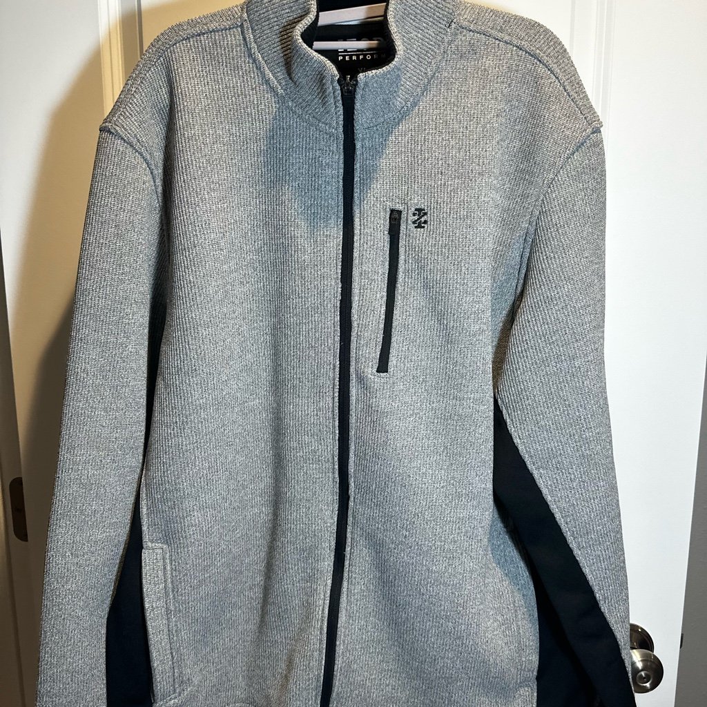 IZOD Full Zip Sweater Performance Knit