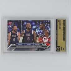 2024 Topps Now Olympic #26 Curry /James/ Durant GOLD Medal GEM MINT 10