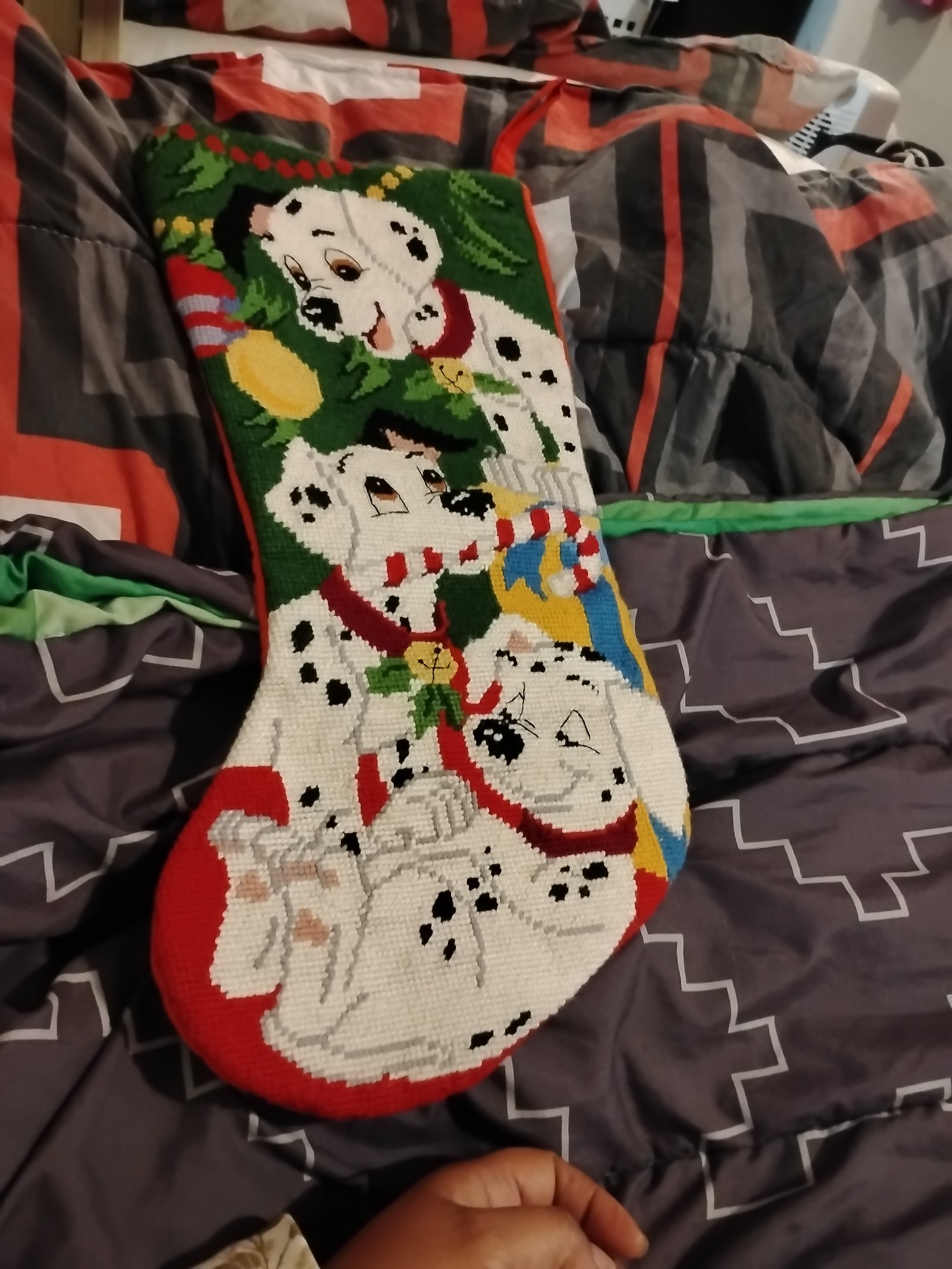 Vintage dalmatian Xmas stocking walt Disney