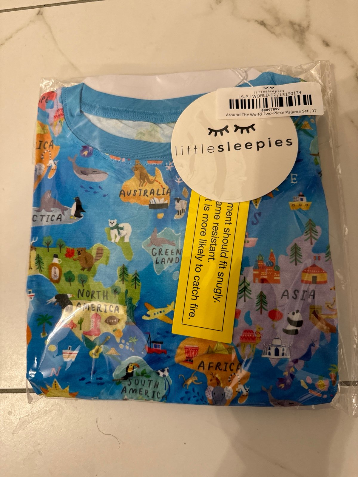 Little Sleepies Around The World Two-Piece Pajama Set 3T