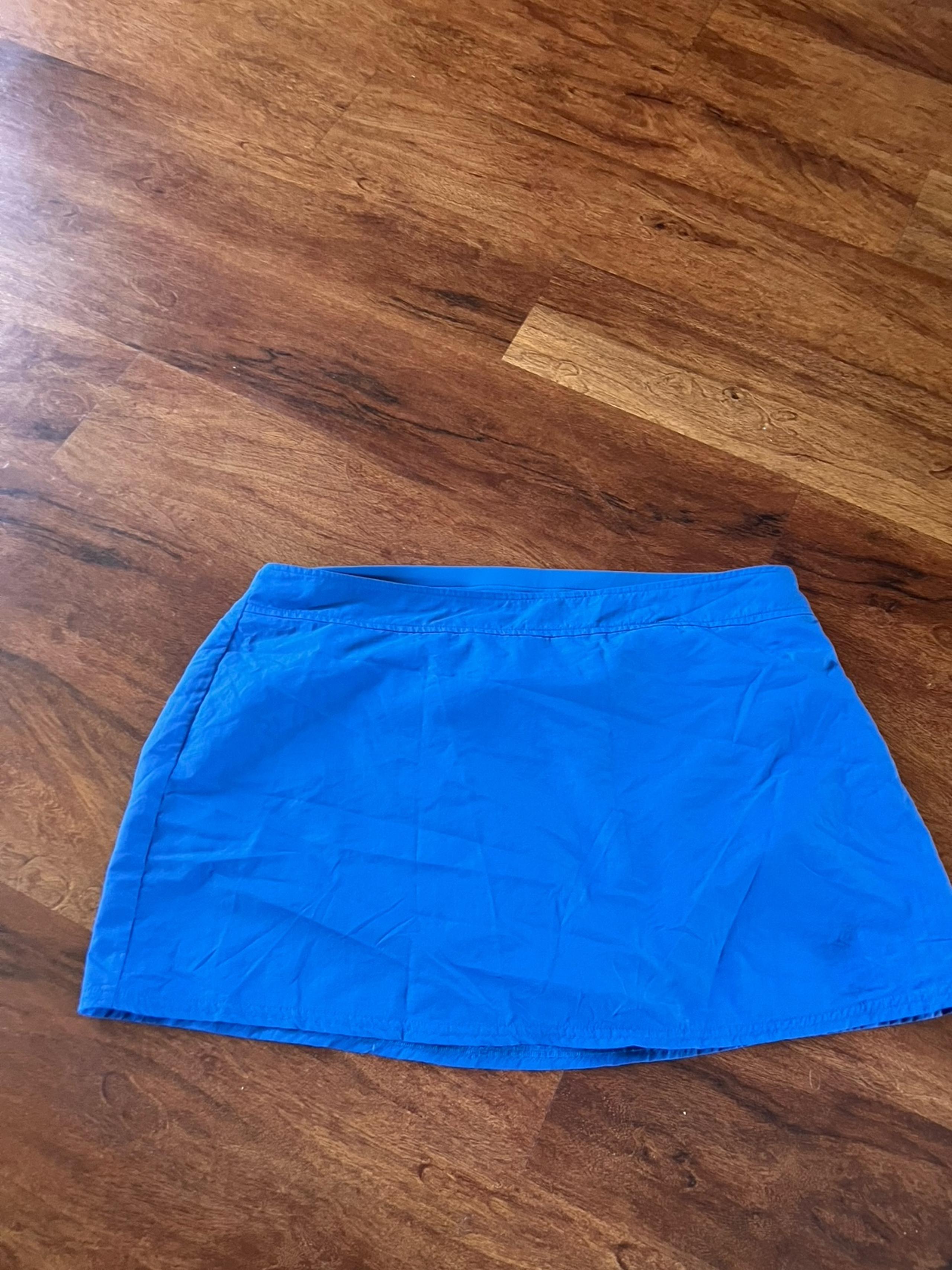 Lands end swim skort skirt blue swim bottom sz