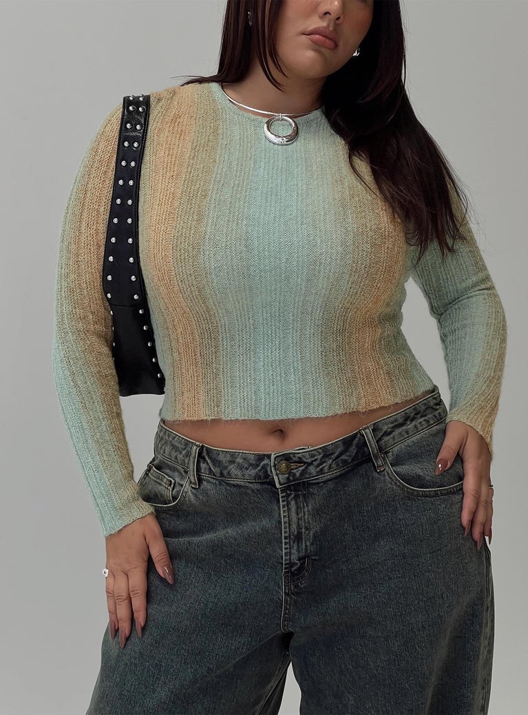 NWT Princess Polly Cardenas Long Sleeve Top Green Curve