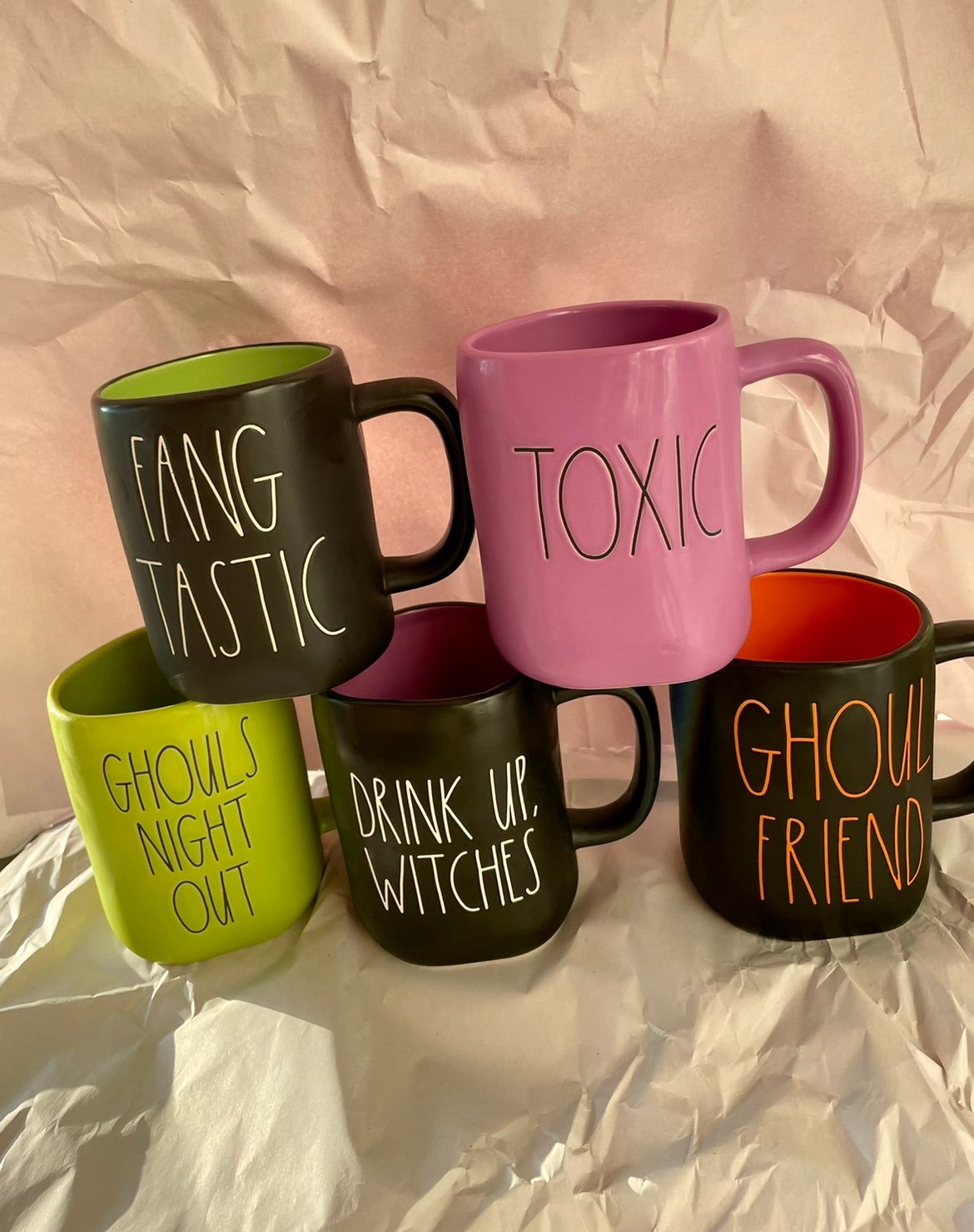 Rae Dunn halloween mugs