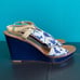 Kate Spade New York Navy Blue Wedge Sandals Women's 10M