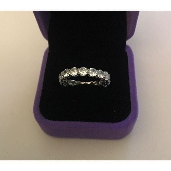 Gorgeous New 6 Ct Round Cut Sim Diamond Eternity Band Ring Sz 8~925 Sterling