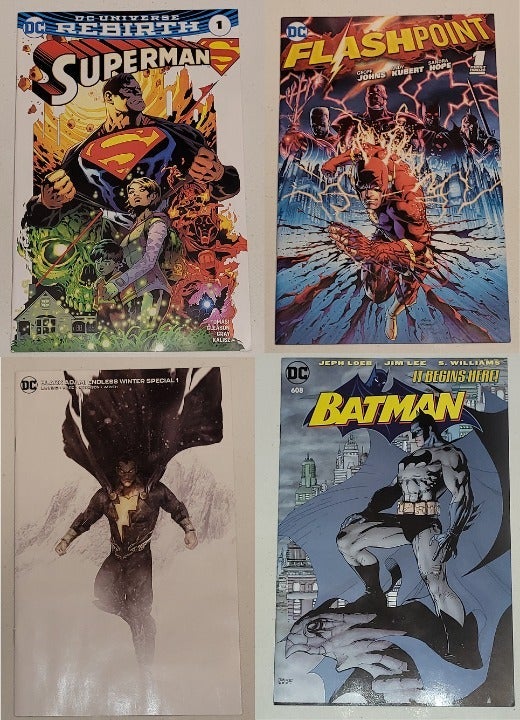 McFarlane DC Batman Superman Black Adam Flash Page Punchers Comics set of 5