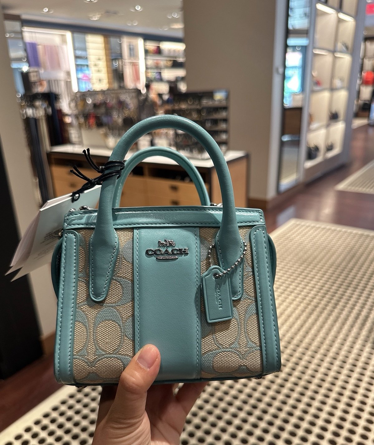 Coach Andrea Mini Carryall In Signature Jacquard CT756 NWT