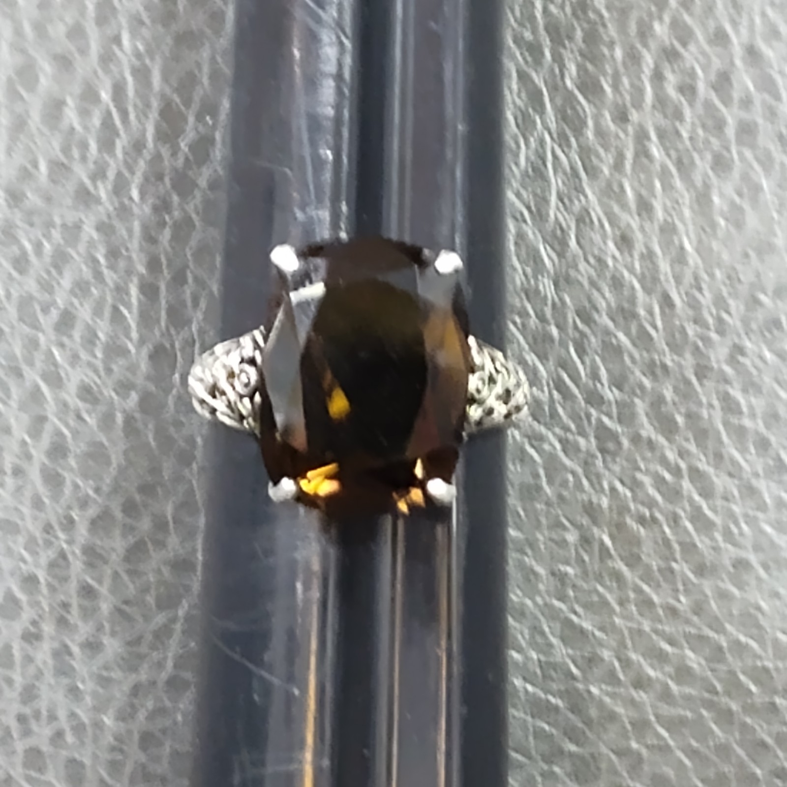 Sterling silver Smokey quartz ring