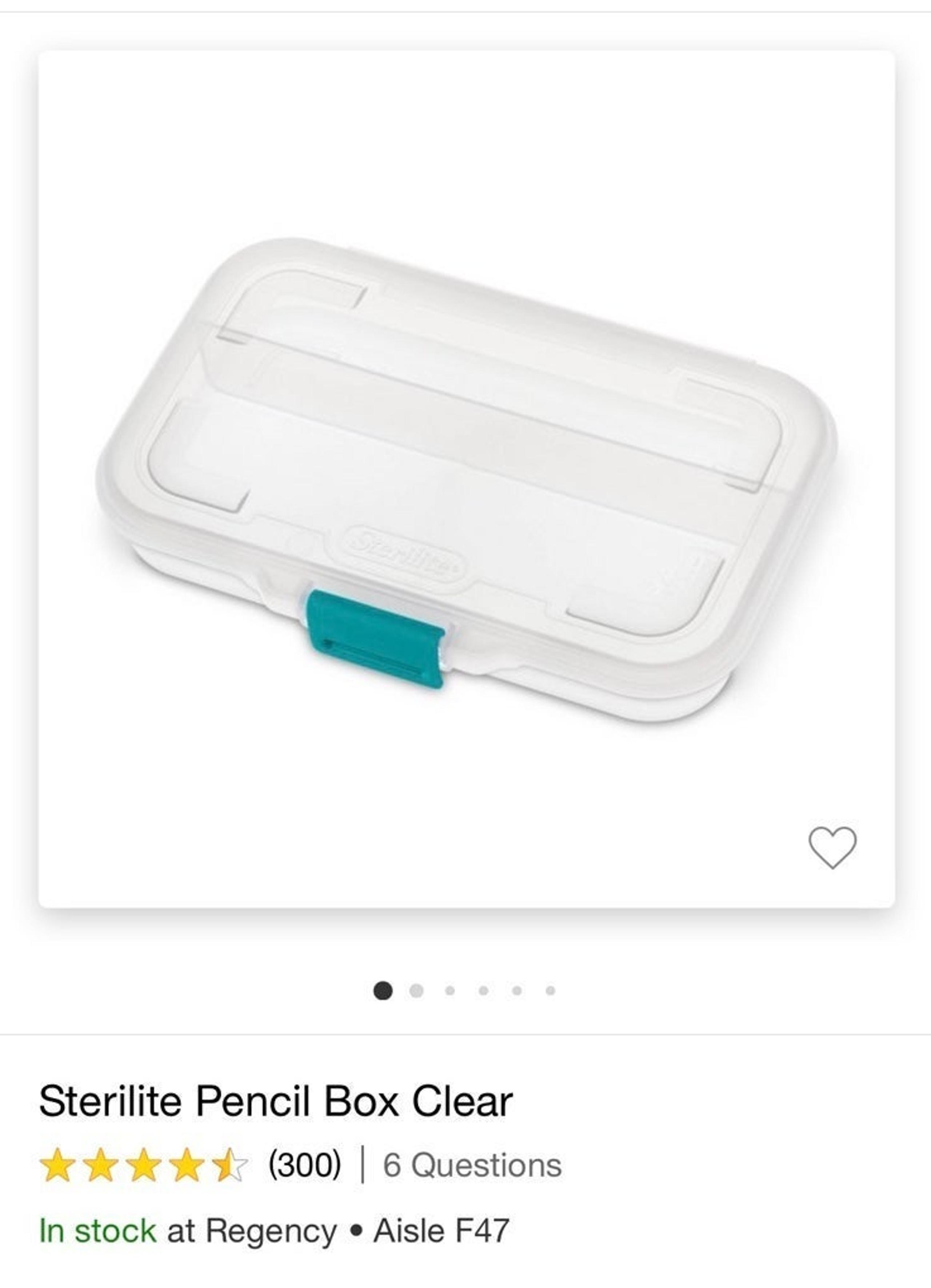 Pencil Box Clear - Sterilite