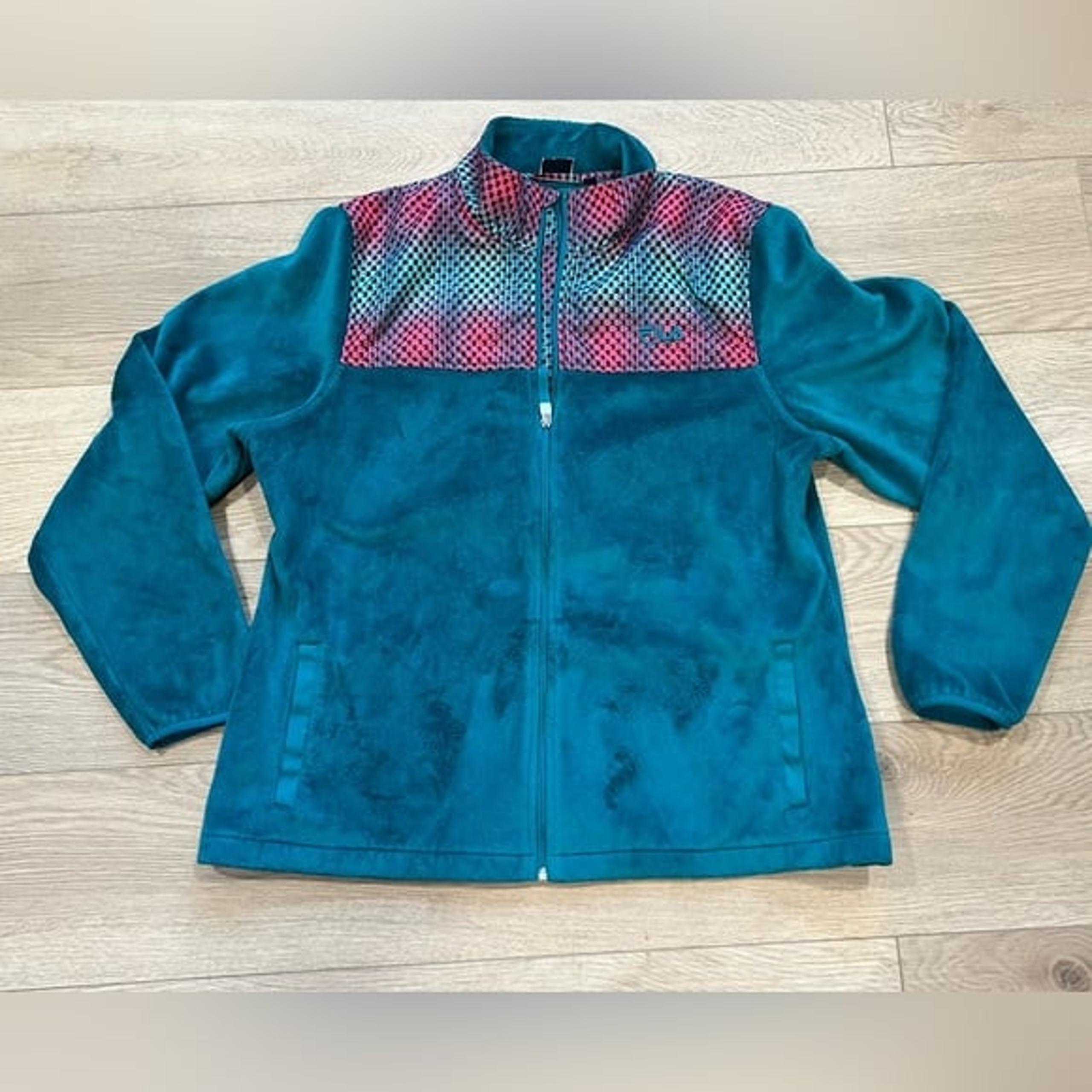 *NWOT* Fila Sport Kaleidoscope Turquoise Full Zip Womens Fleece