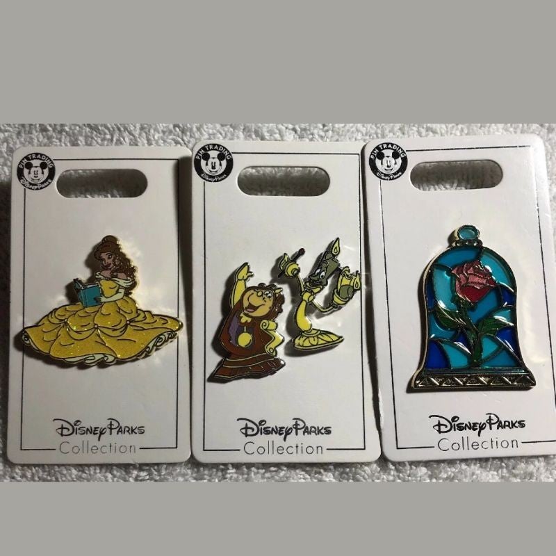 Disney Beauty and Beast Pin Set