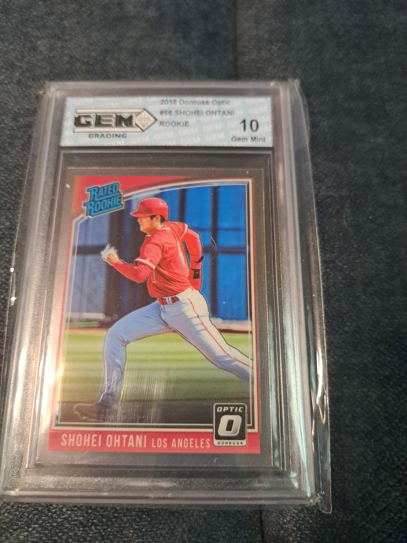 2018 DONRUSS OPTIC #56 SHOHEI OHTANI ROOKIE CARD GEM MINT 10