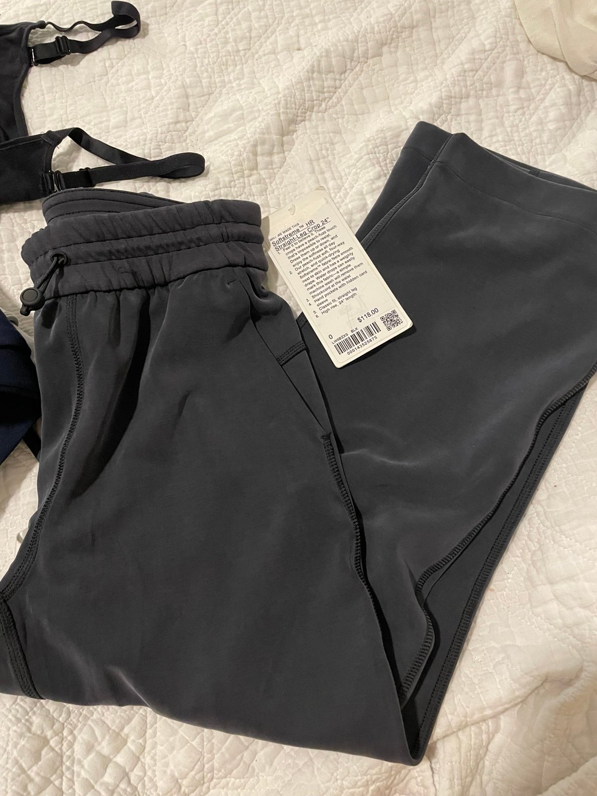 lululemon soft streme hr straight leg crop 24” size 0 nwt
