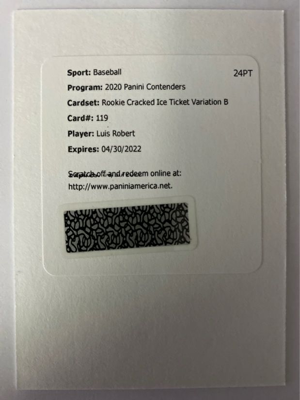 Luis Robert Contenders Cracked Ice Varia