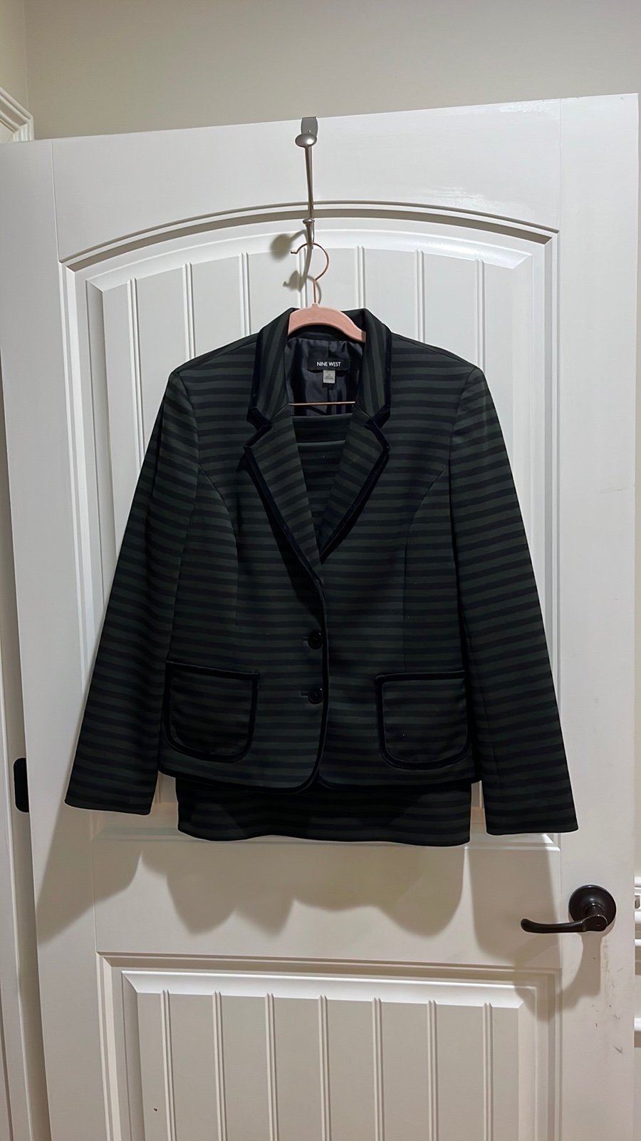 Striped skirt suit
