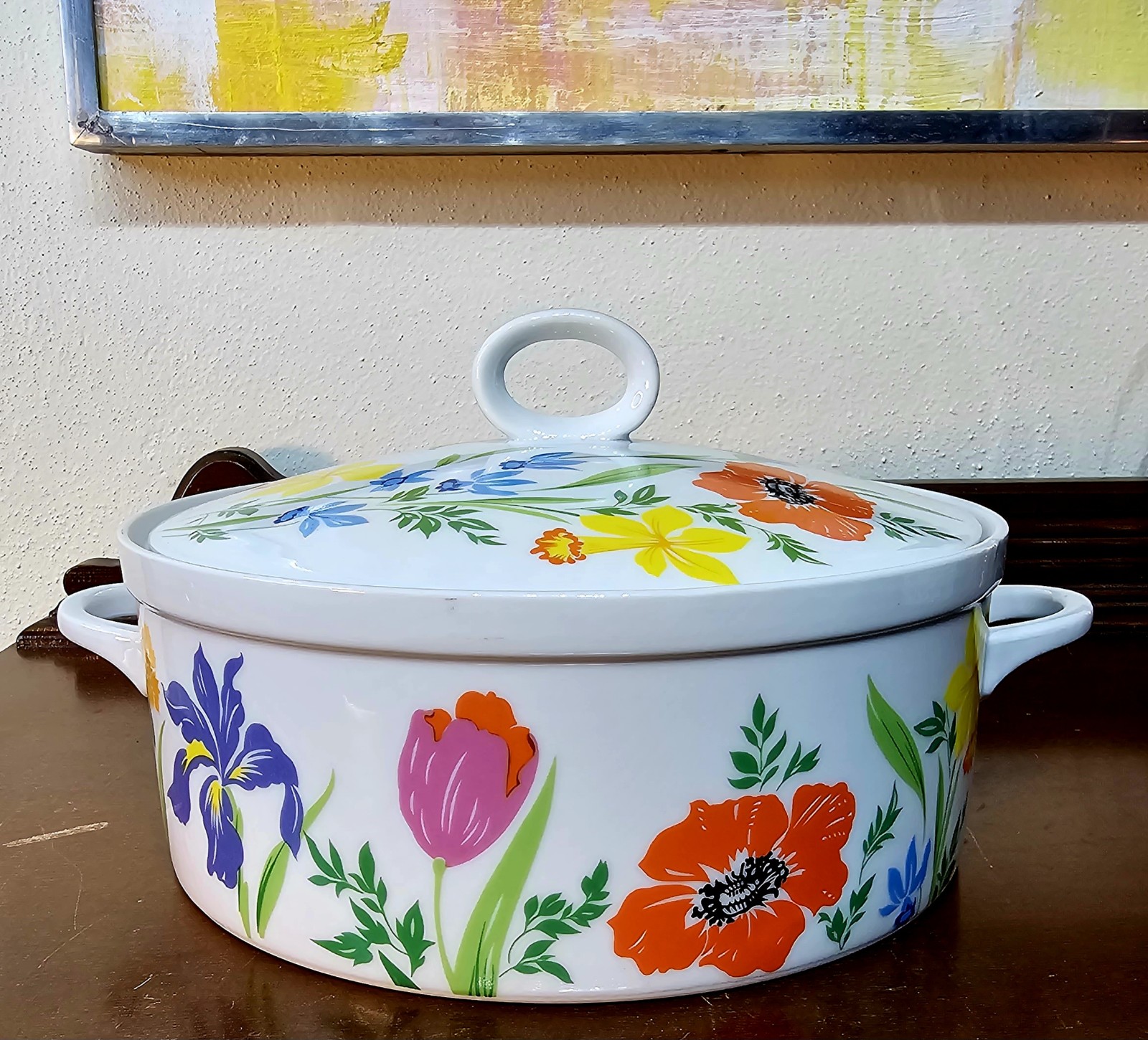 Vintage Primavera by SIGMA 4.5 Qt Oval Covered Casserole Japan.