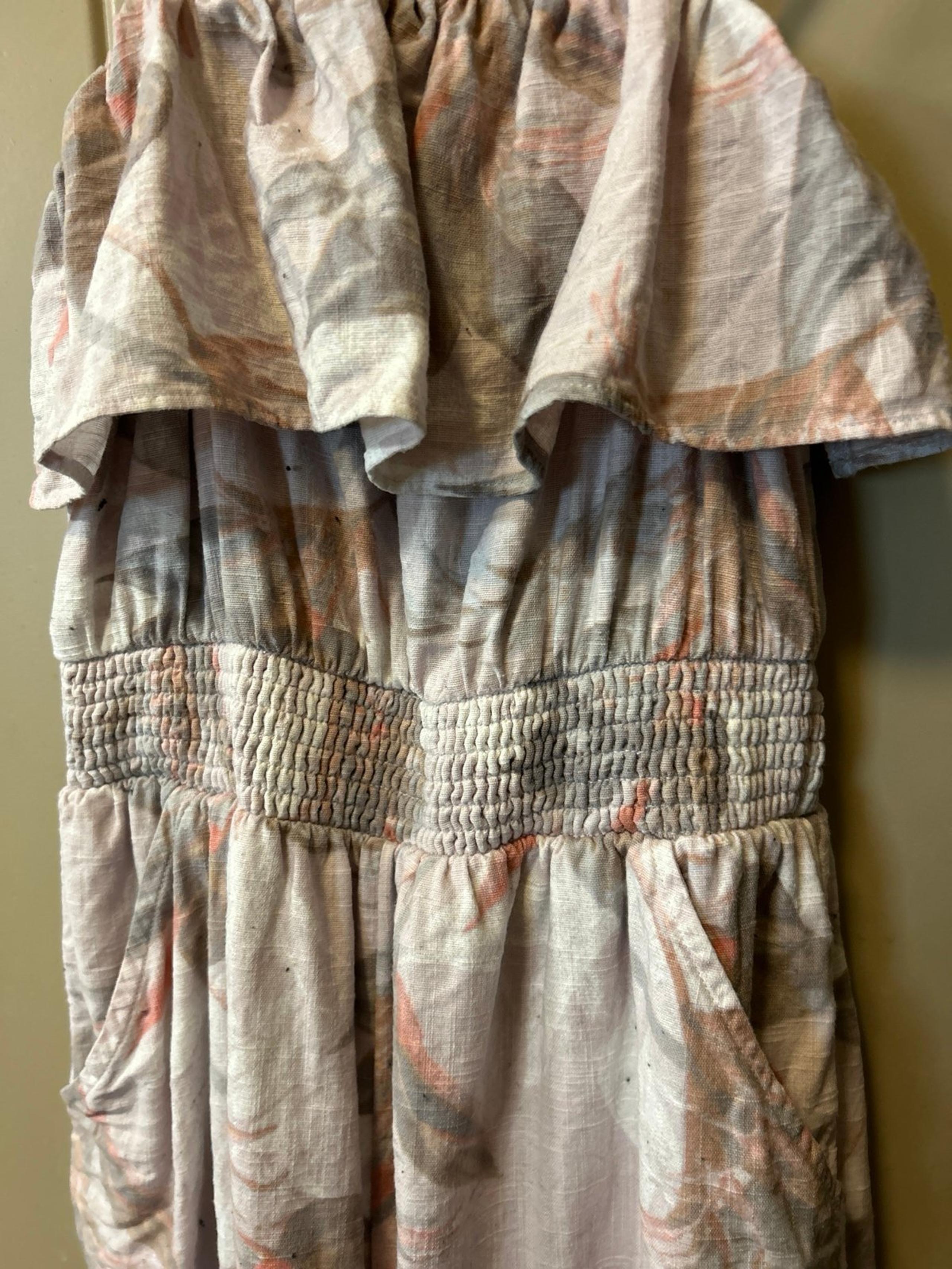 American Eagle jumpsuit romper xsmall ruffle top front pockets tank top