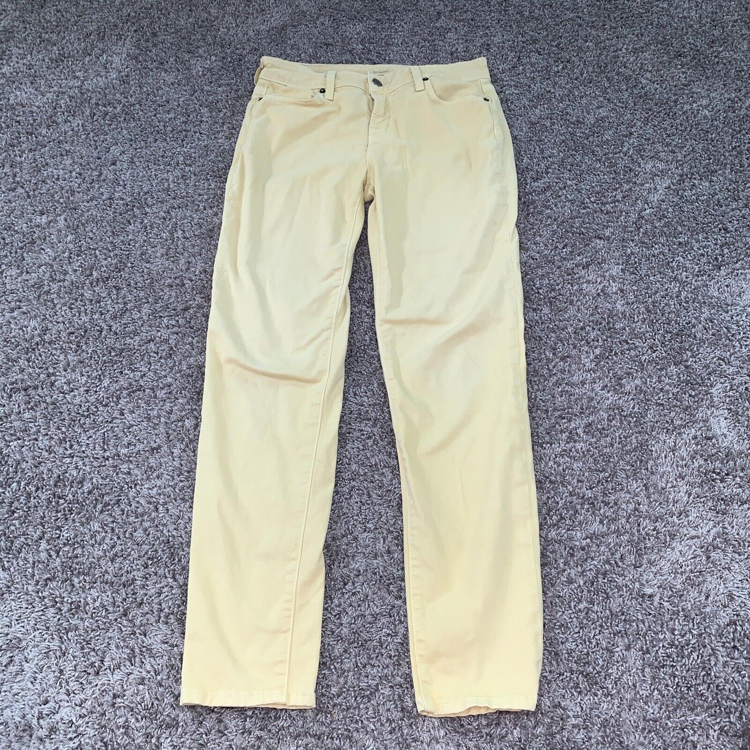 Blue Essence Size 2 Yellow Jeans Cotton Made In USA Skinny Jean