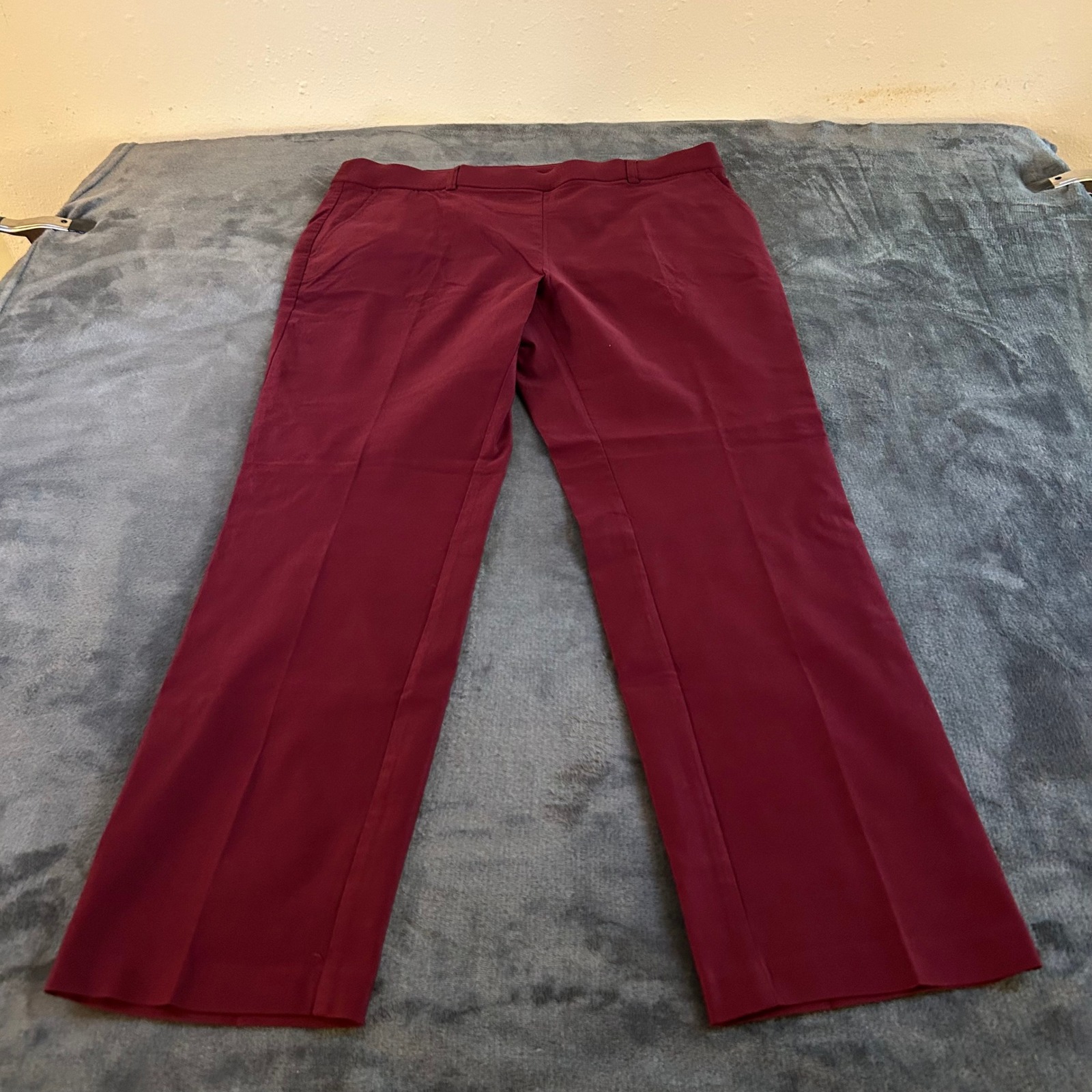 Rafaella Dress Pants Burgundy Career Casual Business Office Womens Size 16 NWT
