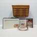 Longaberger Handmade Recipe Storage Basket 1998 Hand Woven W/ Wood Lid Vintage
