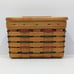 Longaberger Handmade Recipe Storage Basket 1998 Hand Woven W/ Wood Lid Vintage