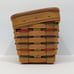 Longaberger Handmade Recipe Storage Basket 1998 Hand Woven W/ Wood Lid Vintage