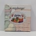 Longaberger Handmade Recipe Storage Basket 1998 Hand Woven W/ Wood Lid Vintage