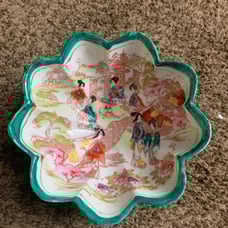 Antique 1880 to 1890 Kutani Kiln Porcelain Japanese Master Nut Dish