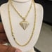 10kt real gold diamond shape pendant