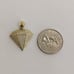 10kt real gold diamond shape pendant