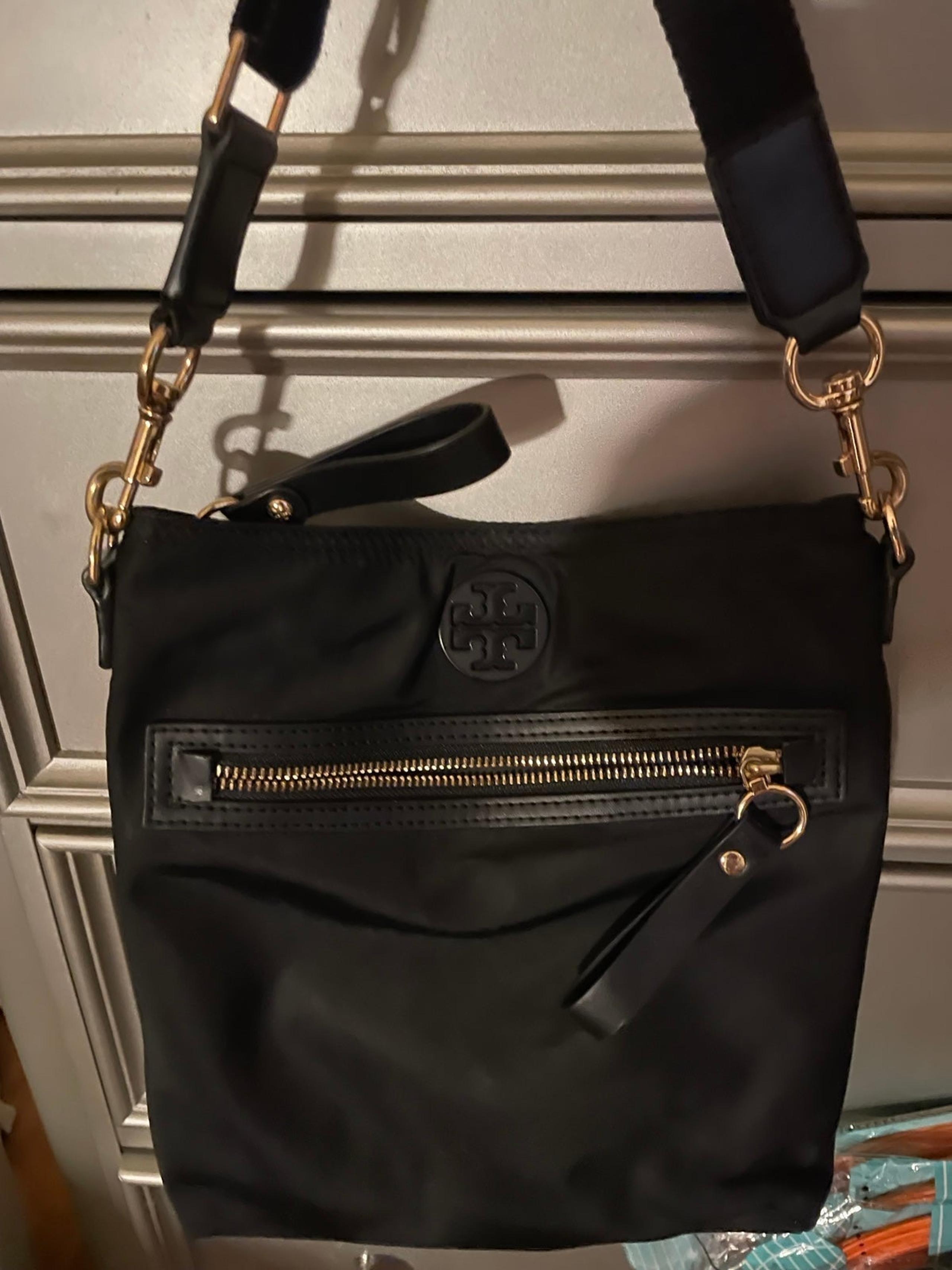 Tory Burch black nylon crossbody bag