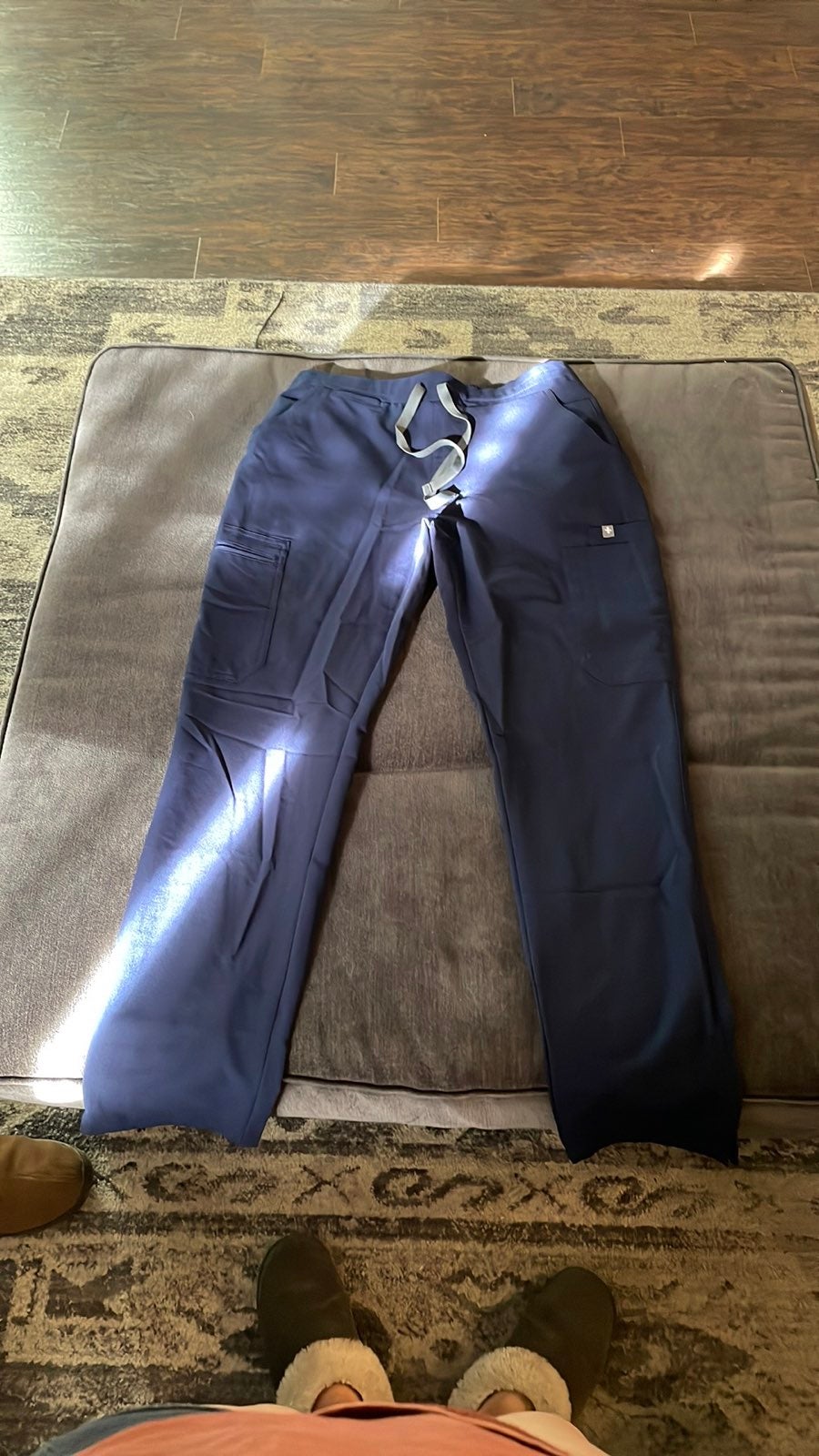 FIGS Yola Skinny Scrub Pants in Navy Blue