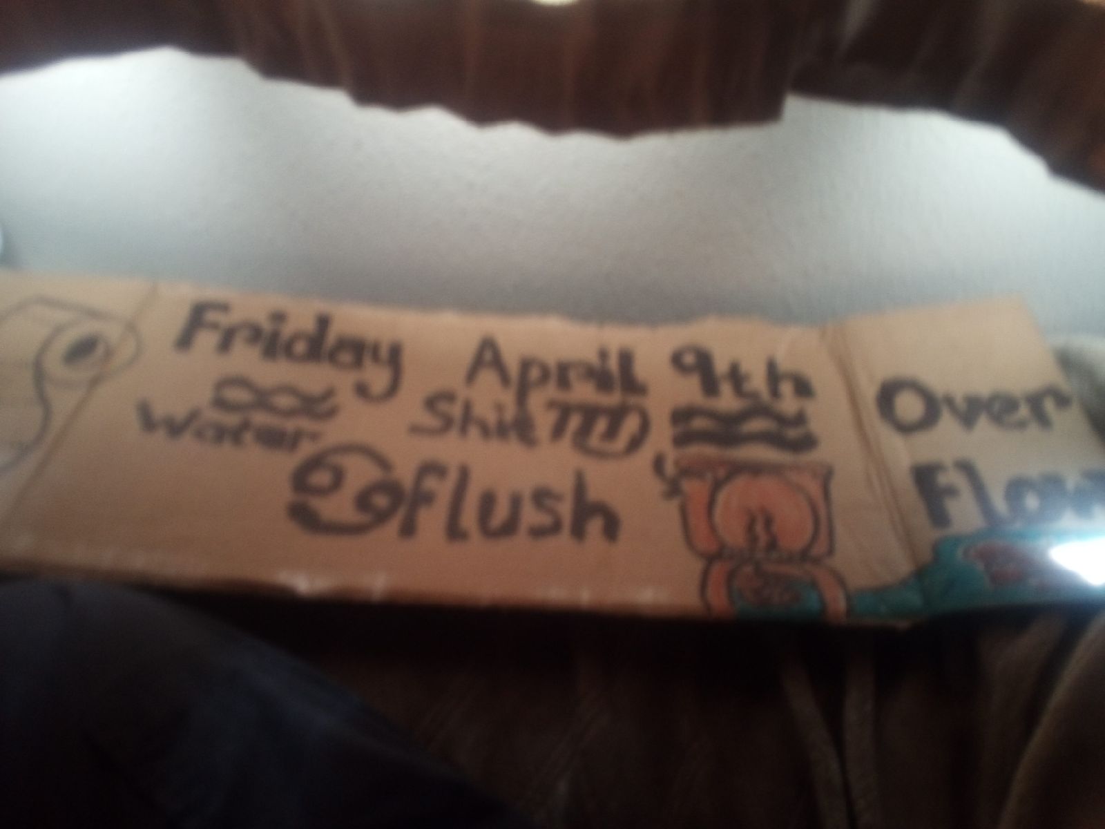 It's A card board sign
