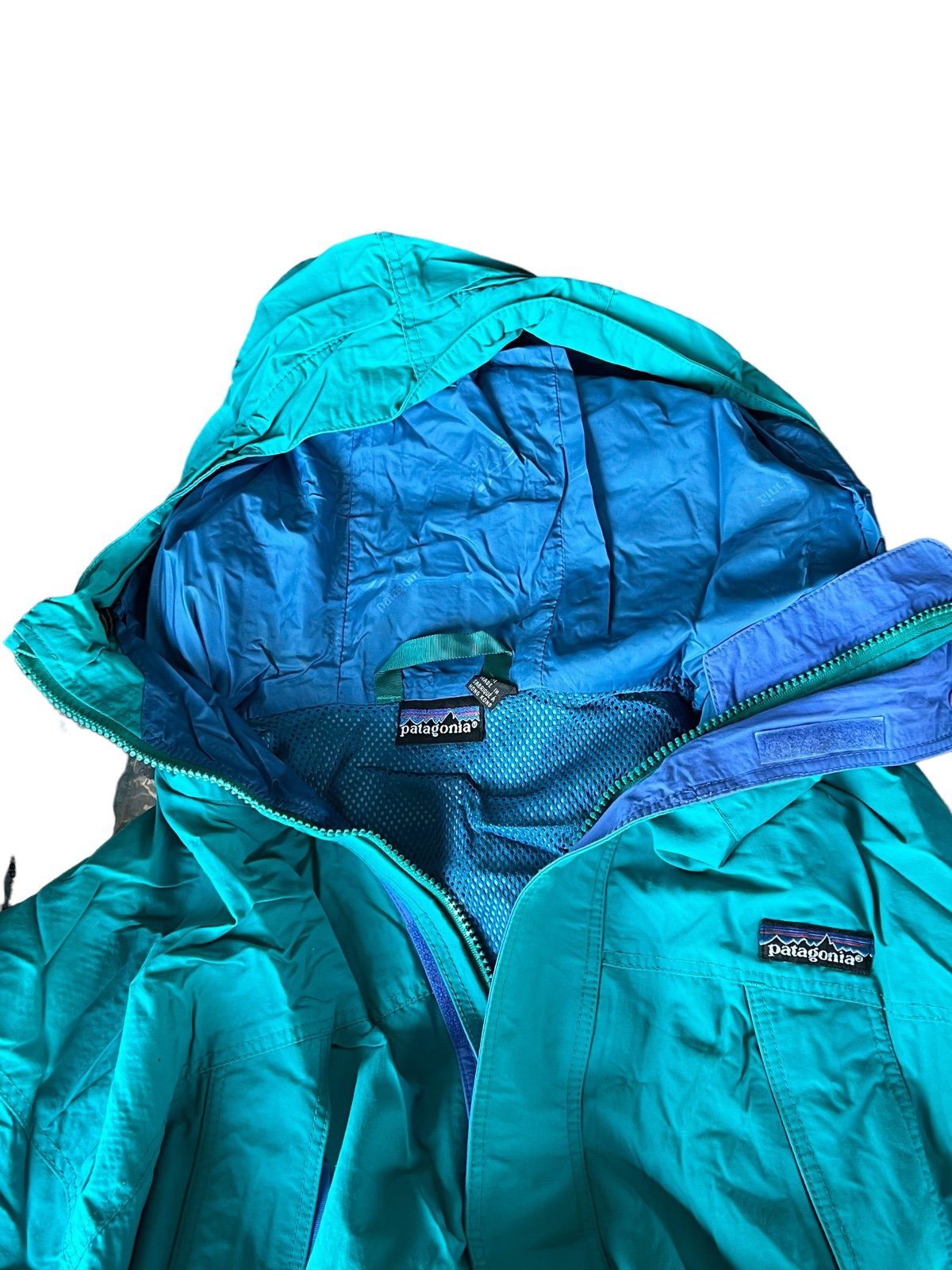 Patagonia Jacket Parka Shell Teal & Gray Mens size M
