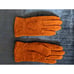 Vintage Orange Suede Gloves XL Lining